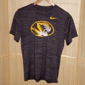 Nike Dri-fit Mens Grey University Of Missouri Athletic Shirt Medium